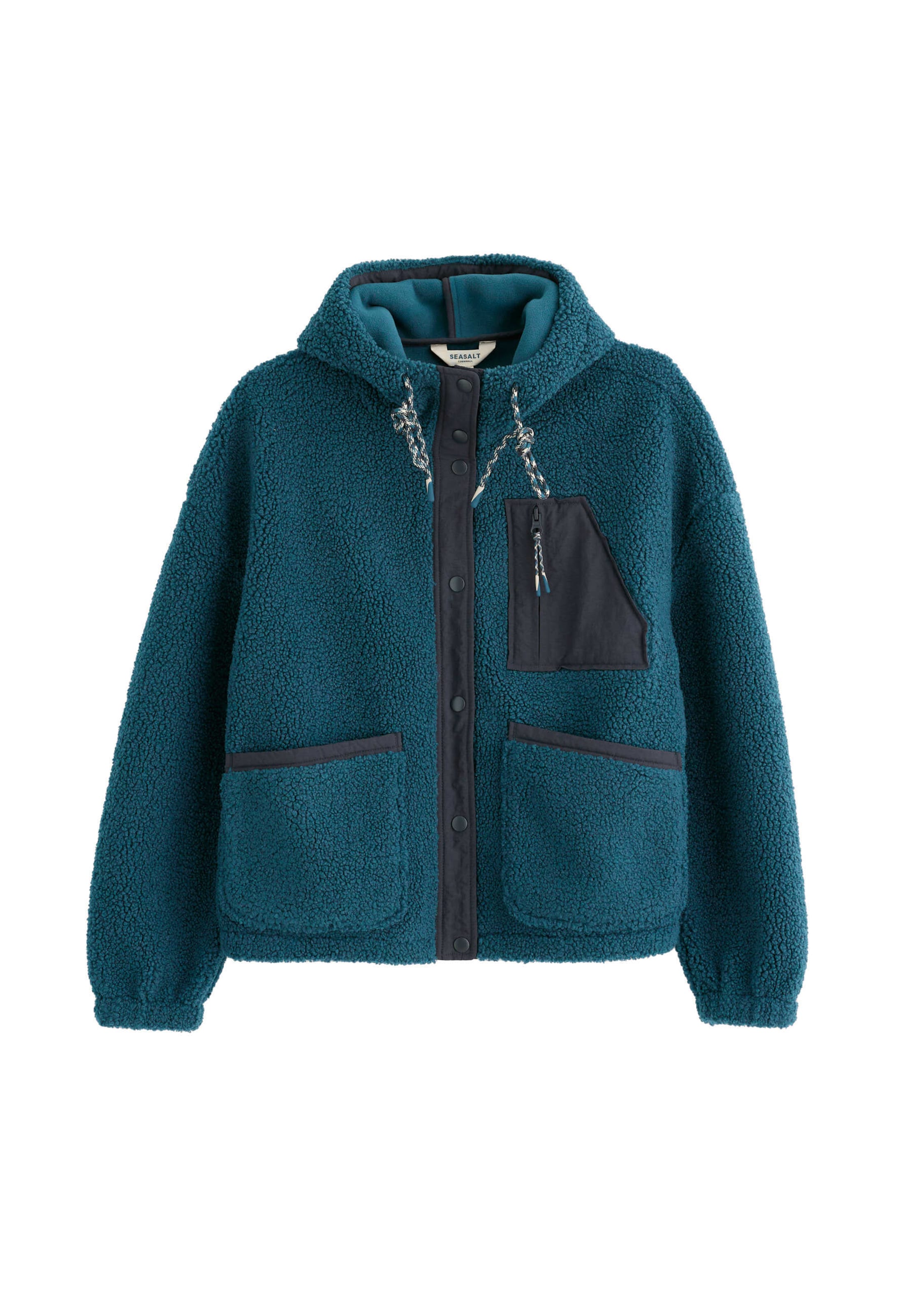 Seasalt Cornwall Fleecejacke 'Wooded Trail' in Blau: Vorderseite