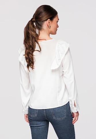 Ombre Blouse in White