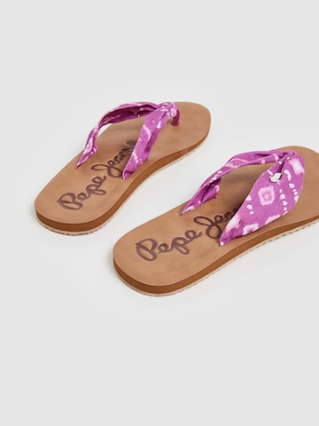 Pepe Jeans T-Bar Sandals ' JAVA TROPICAL ' in Pink