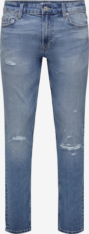 Coupe slim Jean 'Loom' Only & Sons en bleu : devant