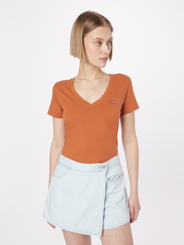 LEVI'S ® Shirt 'Perfect Vneck' in Oranje: voorkant