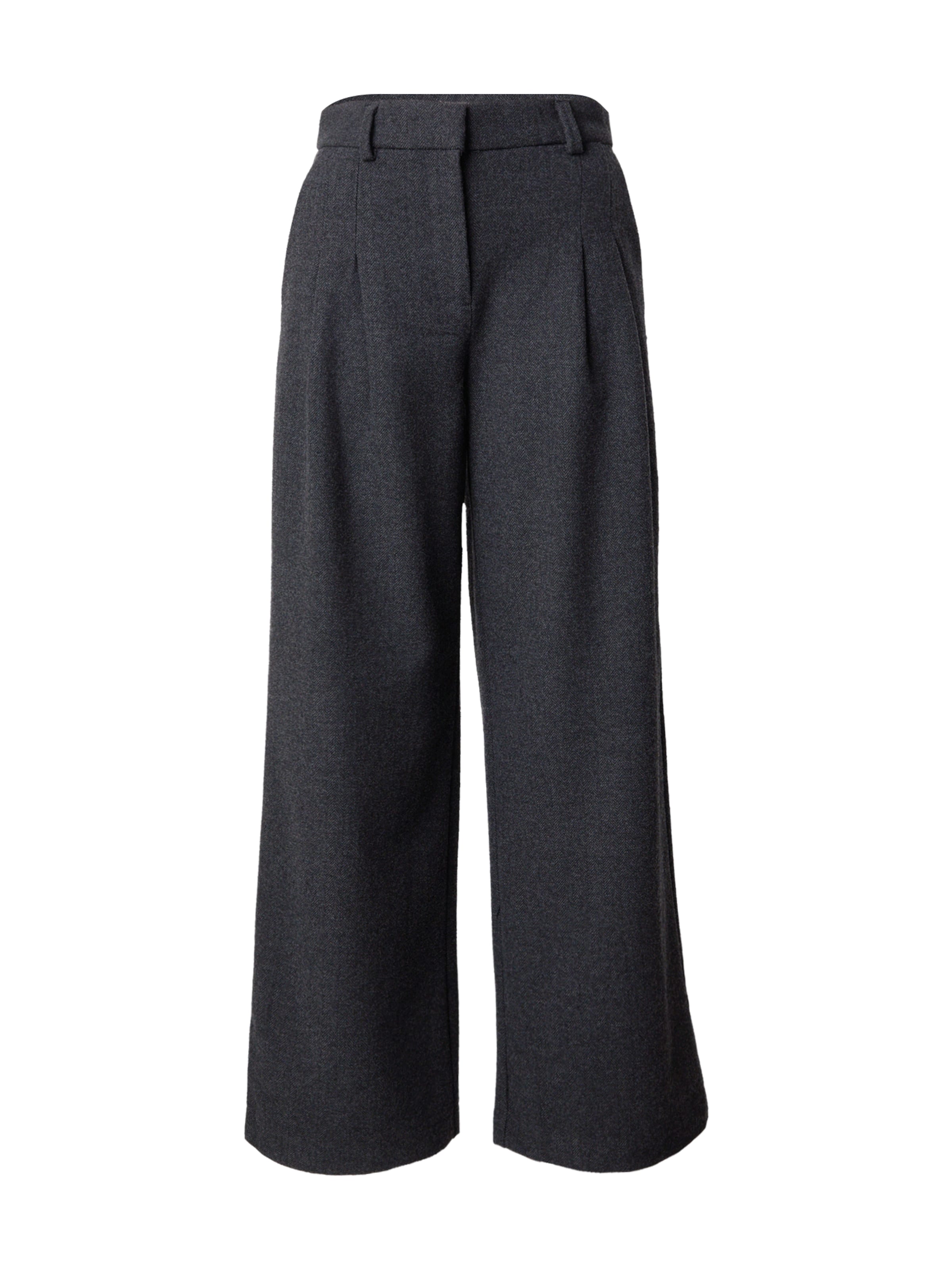 MSCH COPENHAGEN Bő szár Élére vasalt nadrágok 'Seba' - szürke: elől