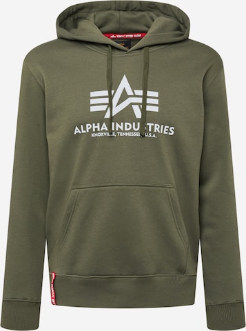 ALPHA INDUSTRIESRegular Fit Sweater majica - zelena boja: prednji dio