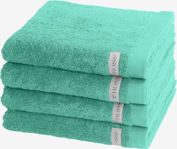 ROSS Handdoek 'Sinfonie' in Blauw: voorkant