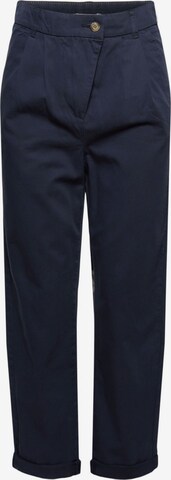 ESPRIT Pleat-front trousers in Blue: front