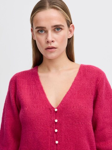 ICHI Knit cardigan ' IHBANISE CA ' in Pink