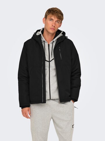 Giacca di mezza stagione 'ONSJayden' di Only & Sons in nero: frontale