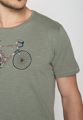 GREENBOMB Shirt 'Bike Mikkel' in Groen