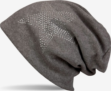 styleBREAKER Mütze 'Warme Beanie Mütze mit Strass Stern' in Braun: Vorderseite