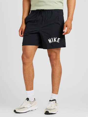 NIKE Regular Sportbroek 'SWOOSH' in Zwart: voorkant