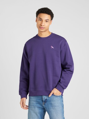 Cleptomanicx Sweatshirt 'Embro Gull Mono' in Purple: front