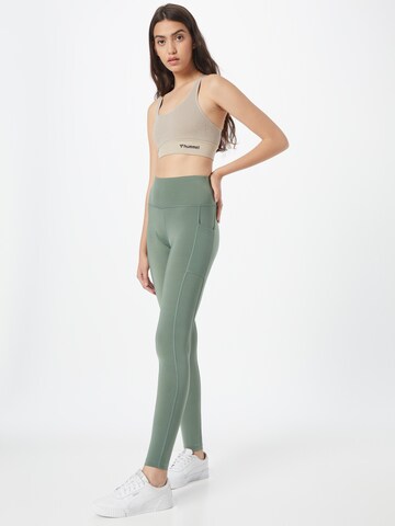 Hummel Skinny Športne hlače 'Tola' | zelena barva