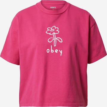 Maglietta di Obey in rosa: frontale