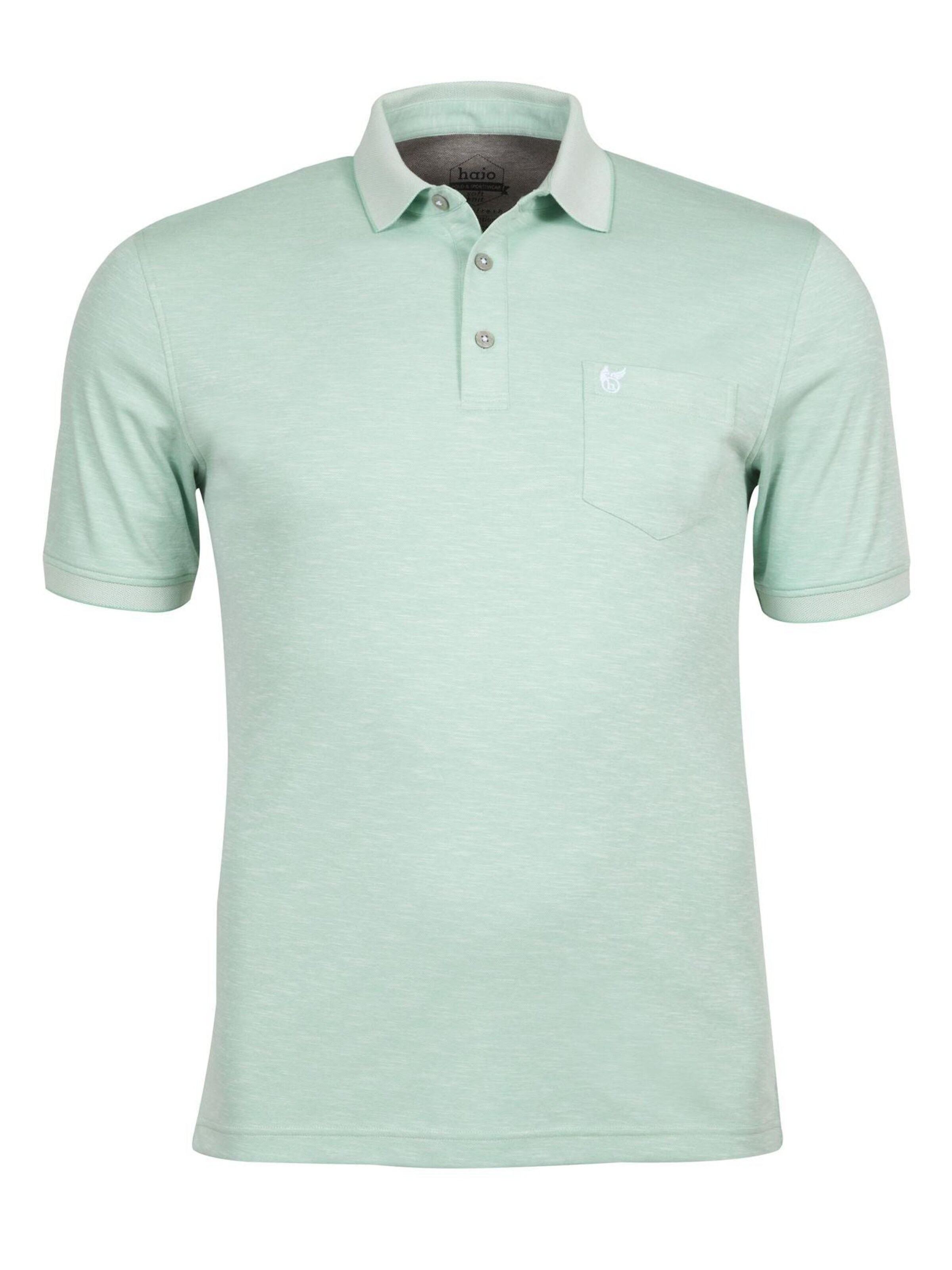 HAJO Shirt 'Soft-Knit-Poloshirt' in Green: front