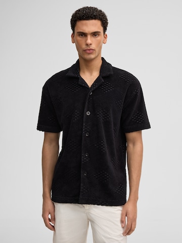 STRELLSON Comfort fit Button Up Shirt 'Joseph' in Black: front