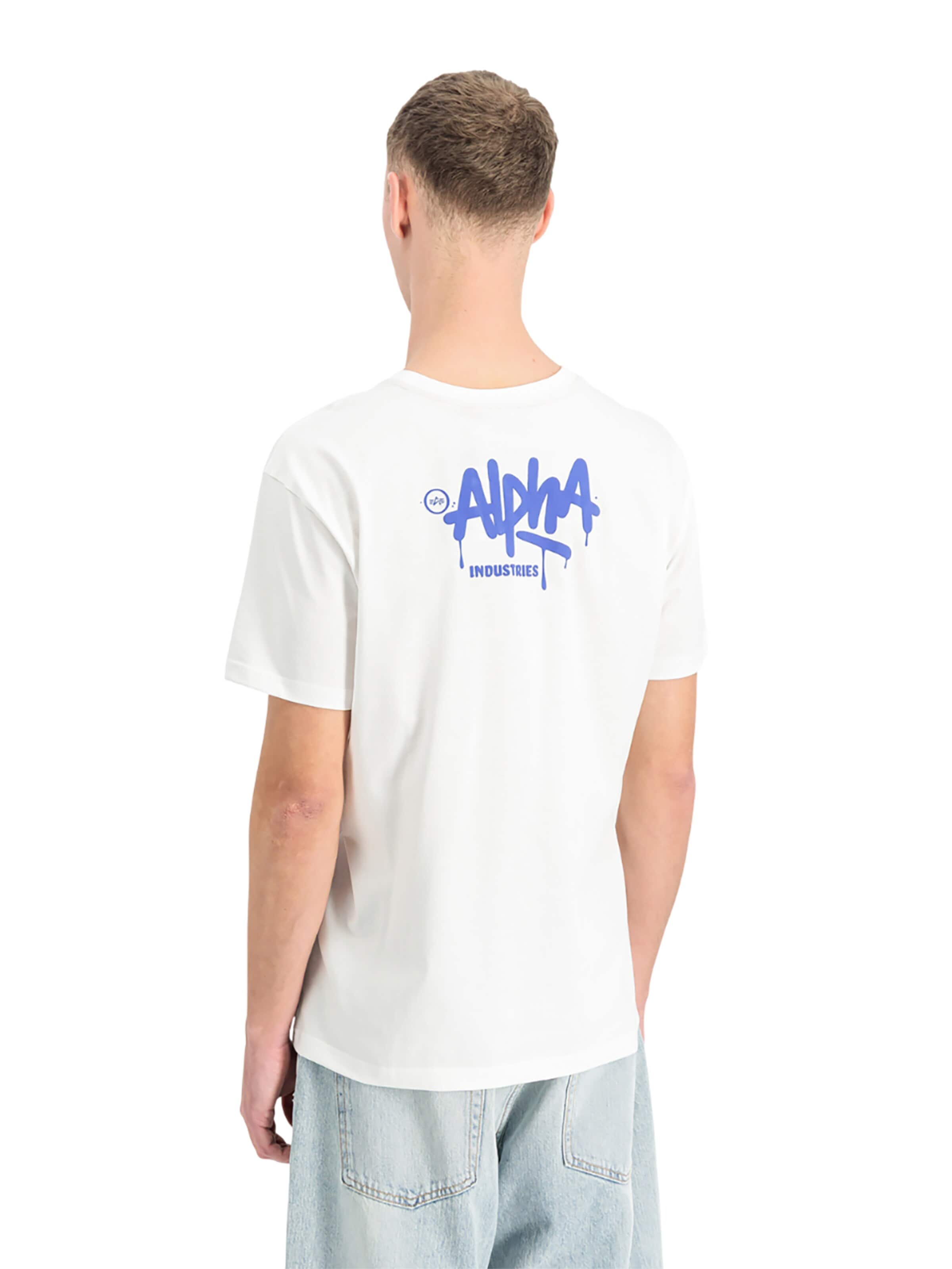 ALPHA INDUSTRIES T-shirt i vit