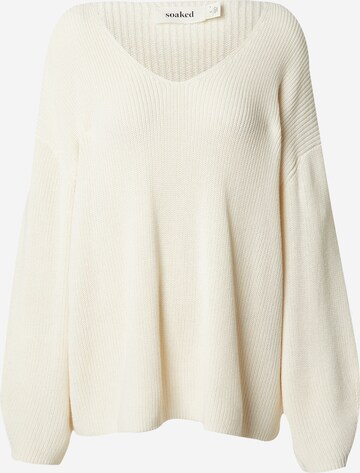 SOAKED IN LUXURY Pullover  'Tuesday Spring' in Weiß: predná strana