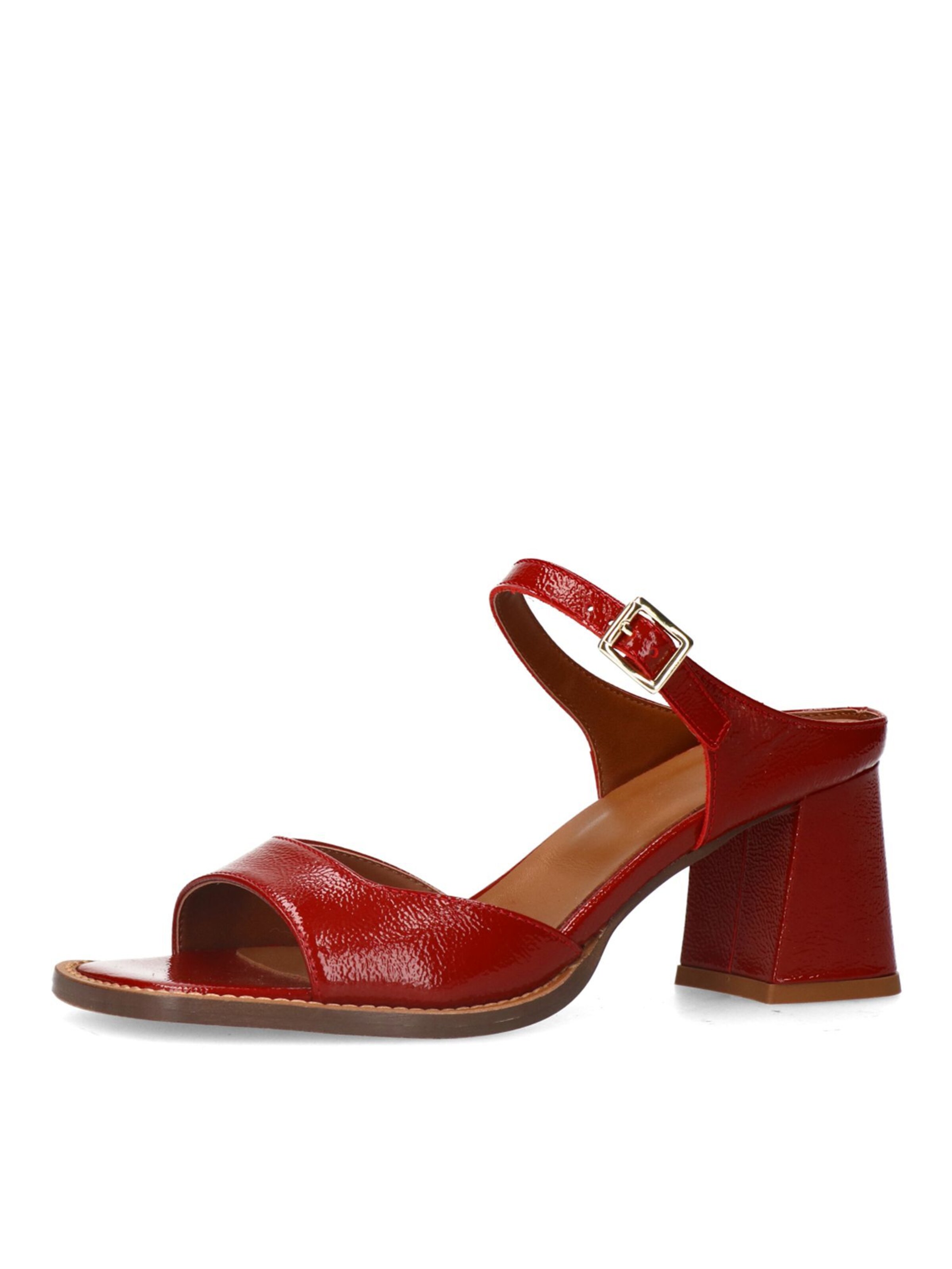MANFIELD Strap Sandals in Red: front