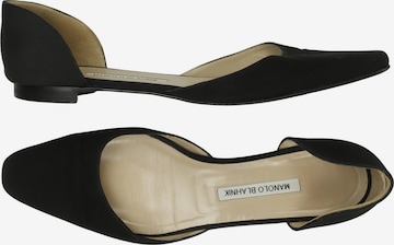 Manolo Blahnik Ballerina 40,5 in Schwarz: Vorderseite
