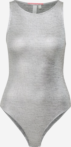 QS Shirt Bodysuit in Silver: front