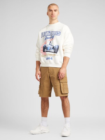Abercrombie & Fitch Sweatshirt 'FORMULA ONE CHASE' in White