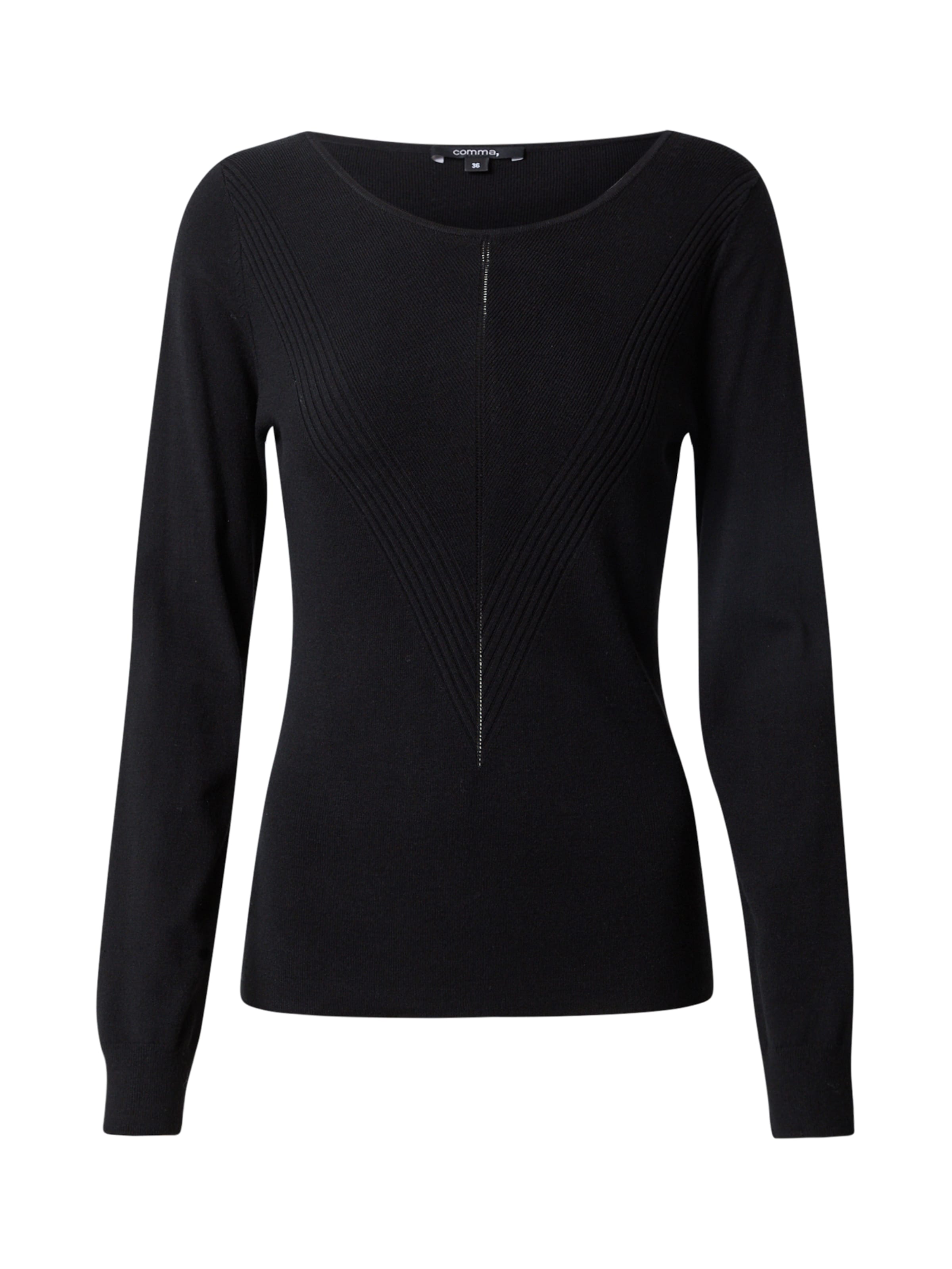 Pull-over COMMA en noir : devant