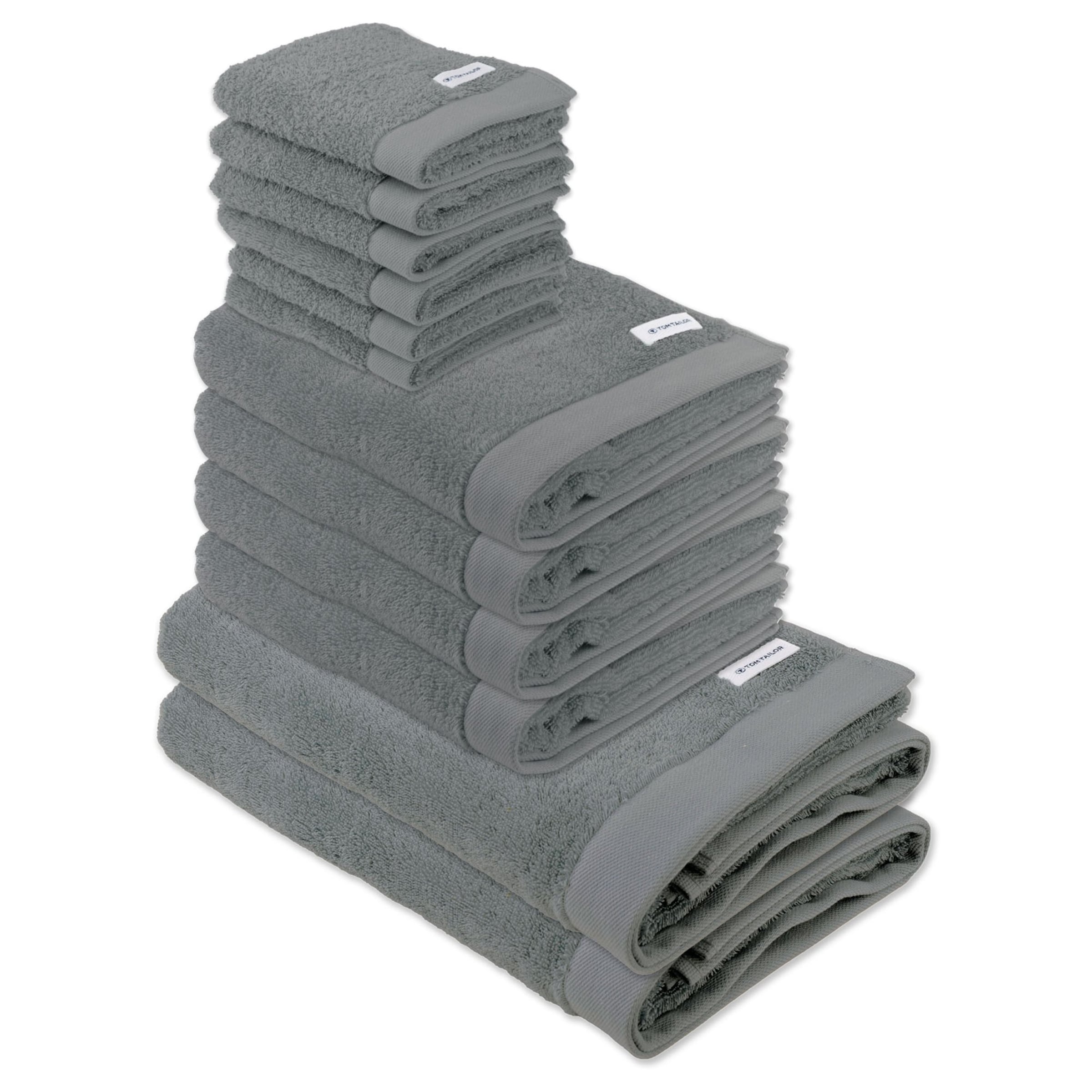 TOM TAILOR Towel in Grey: front