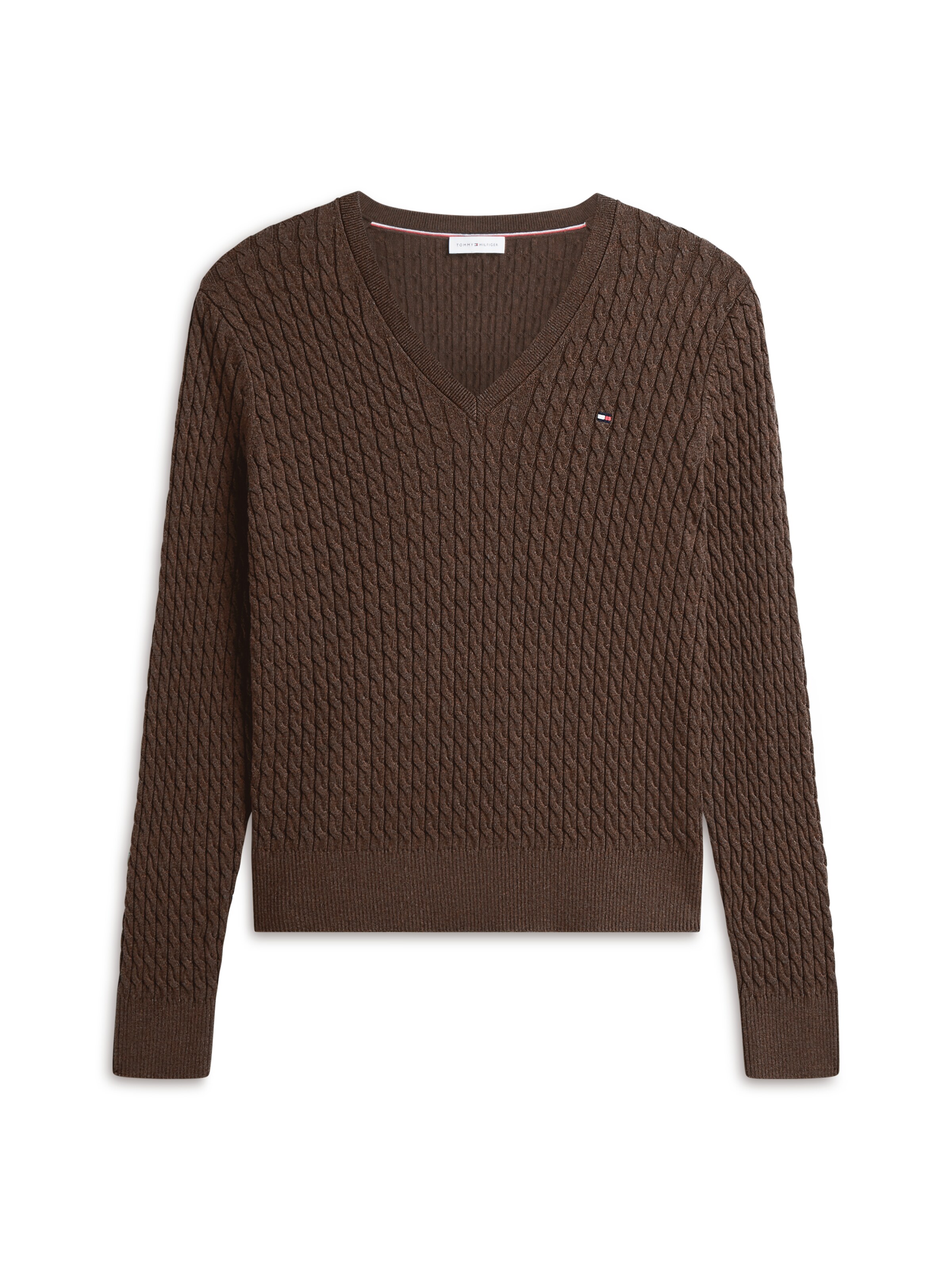 Pull-over TOMMY HILFIGER en marron : devant