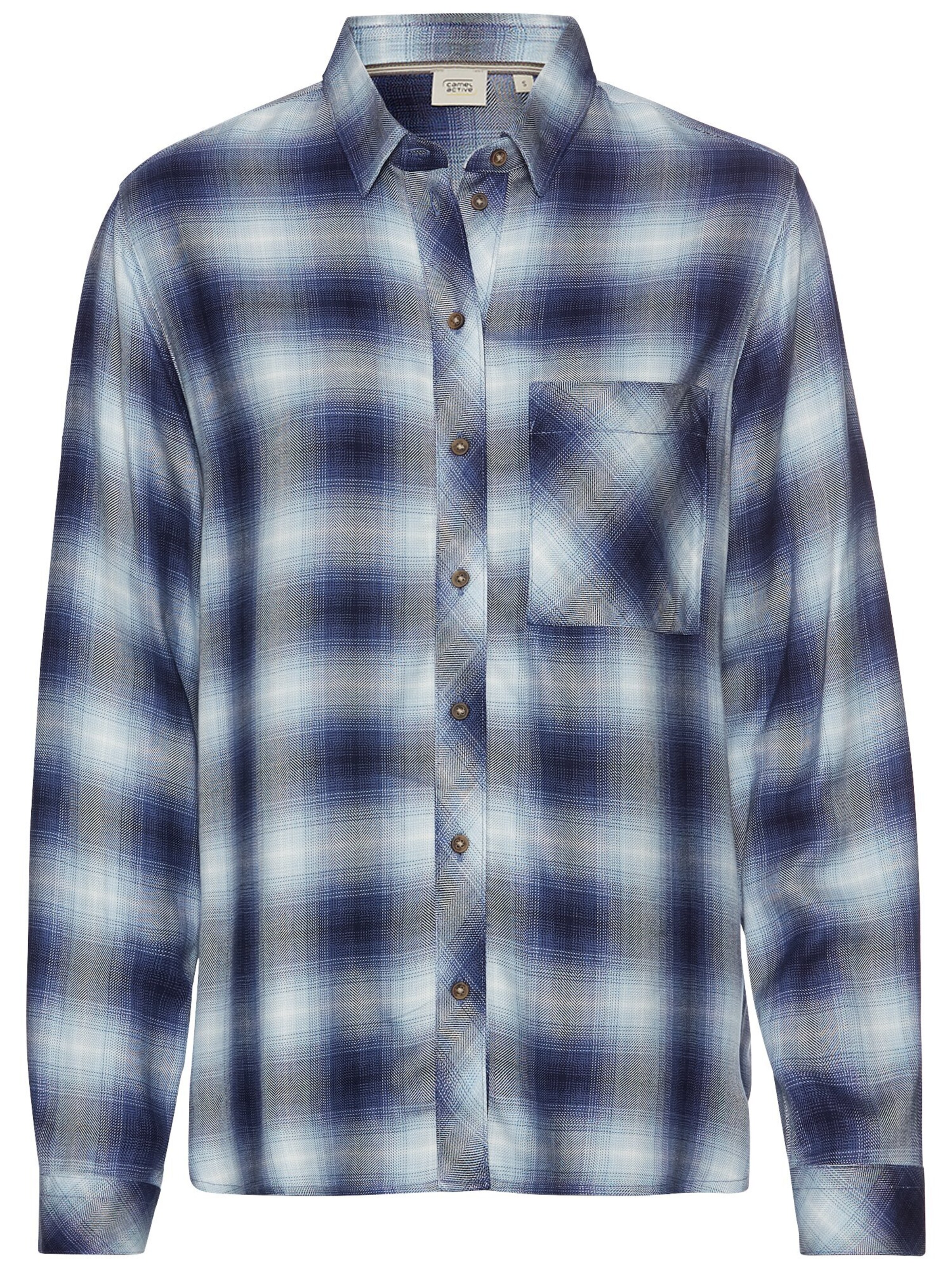 CAMEL ACTIVE Karobluse aus reiner Viskose in Blau: Vorderseite