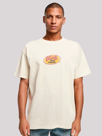 T-Shirt 'King of Dad Jokes Witziges Vatertagsmotiv' F4NT4STIC en beige : devant
