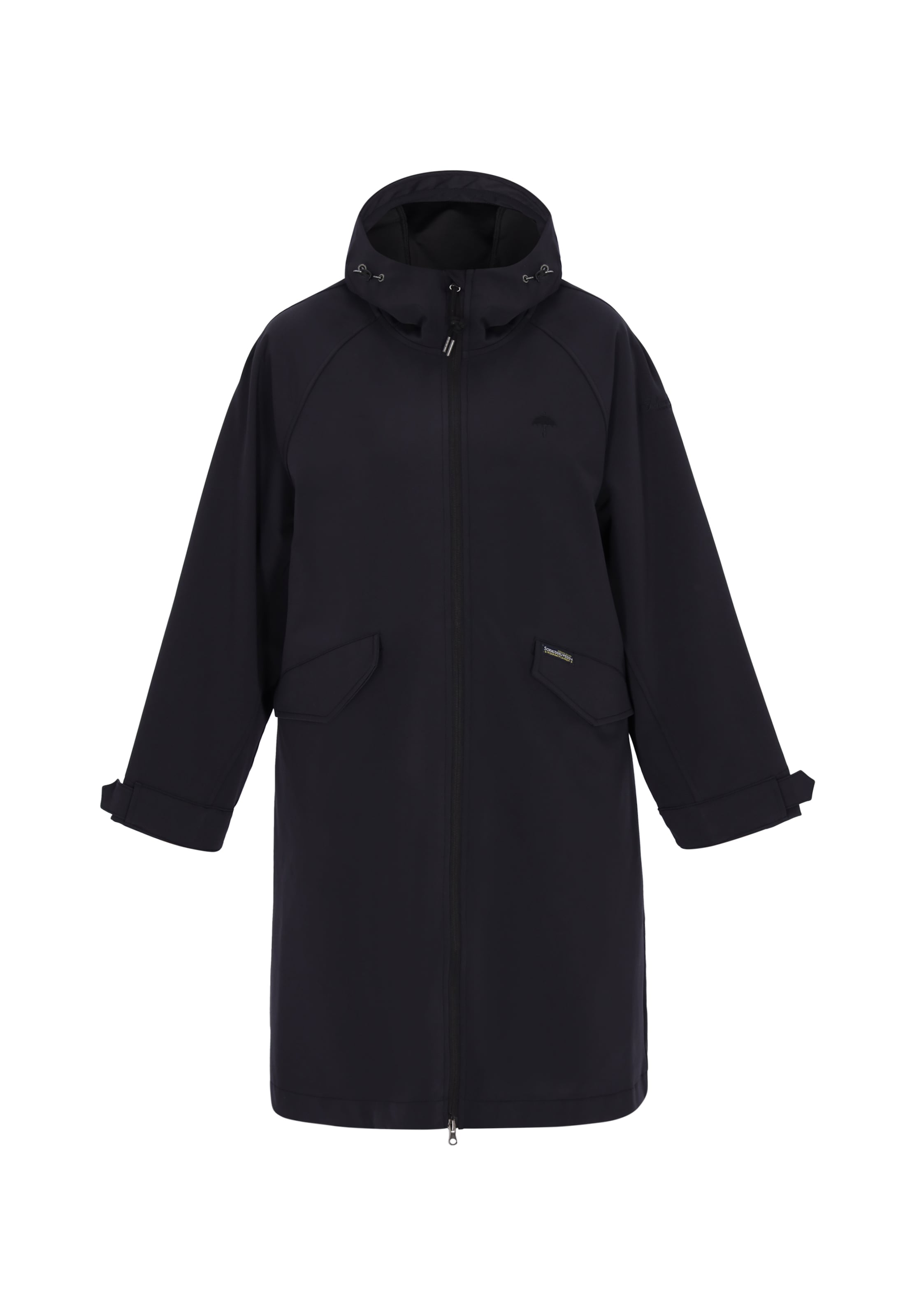 Schmuddelwedda Raincoat 'Functional' in Black: front