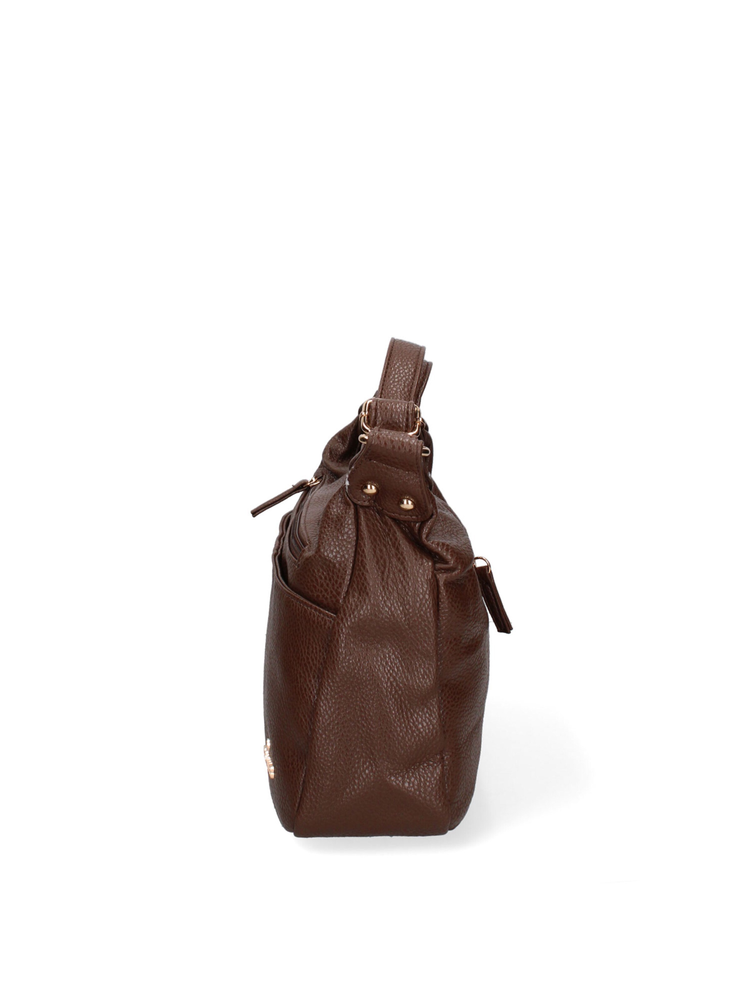 Borsa a spalla 'Borsa a Tracolla Donna Ecopelle con Zip e Tasche Multiple - B Cavalli' di B. Cavalli in beige