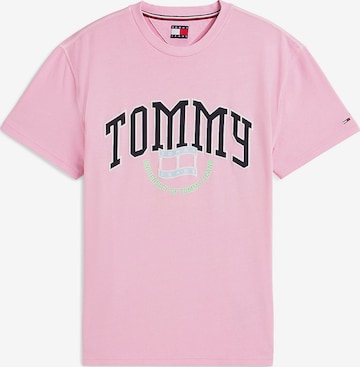 Maglietta 'Varsity' di Tommy Jeans in rosa: frontale