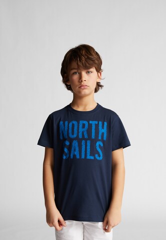 North Sails Baumwoll Jersey-T-Shirt in Blau: predná strana