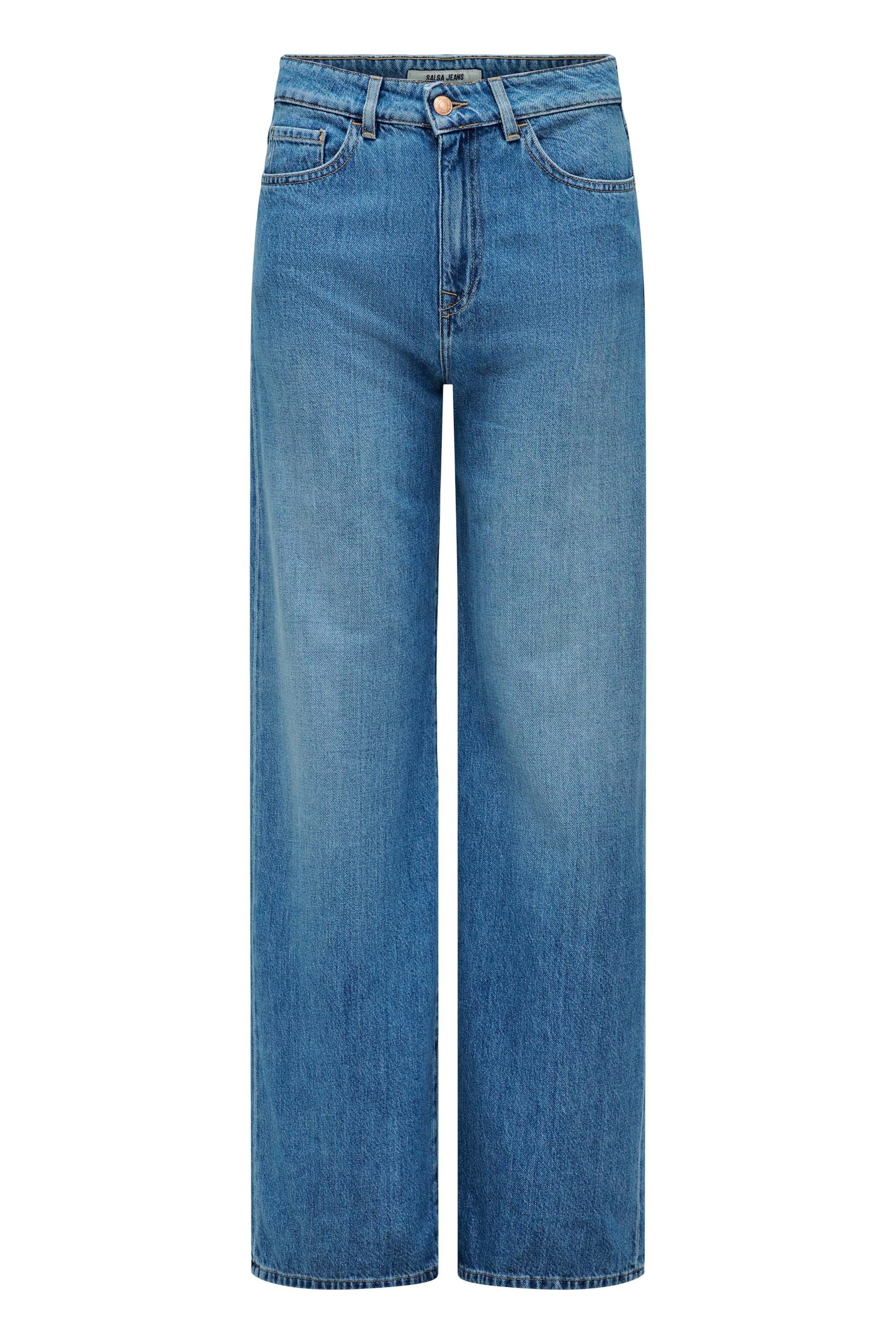 Salsa Jeans Wide leg Jeans in Blauw: voorkant