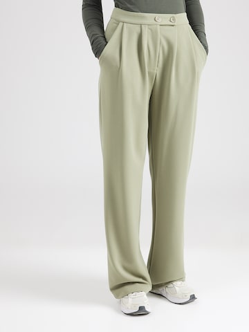 ABOUT YOU Широкий Брюки со складками 'Maribelle' в Зеленый: спереди