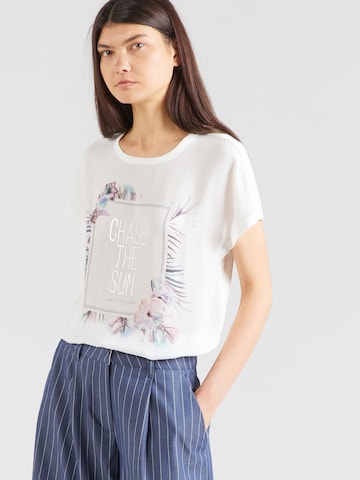 ONLY - Camiseta 'FLORA' en blanco: frente