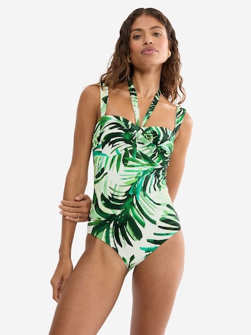 TRIUMPH Badpak ' Red Label Summer Palm ' in Groen: voorkant