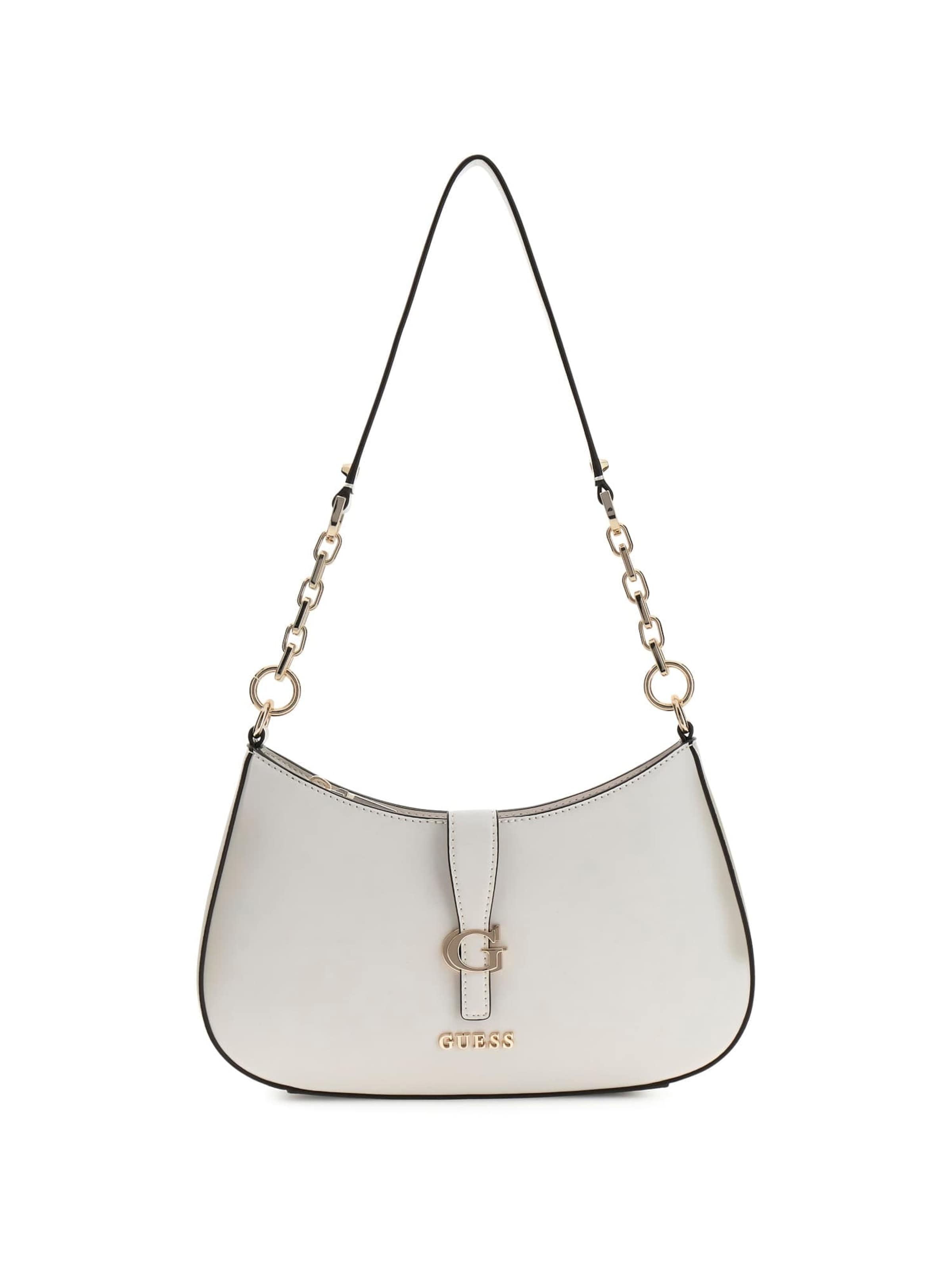 Sac bandoulière 'Carrie' GUESS en blanc : devant