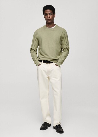 MANGO MAN Sweater 'Ten' in Green