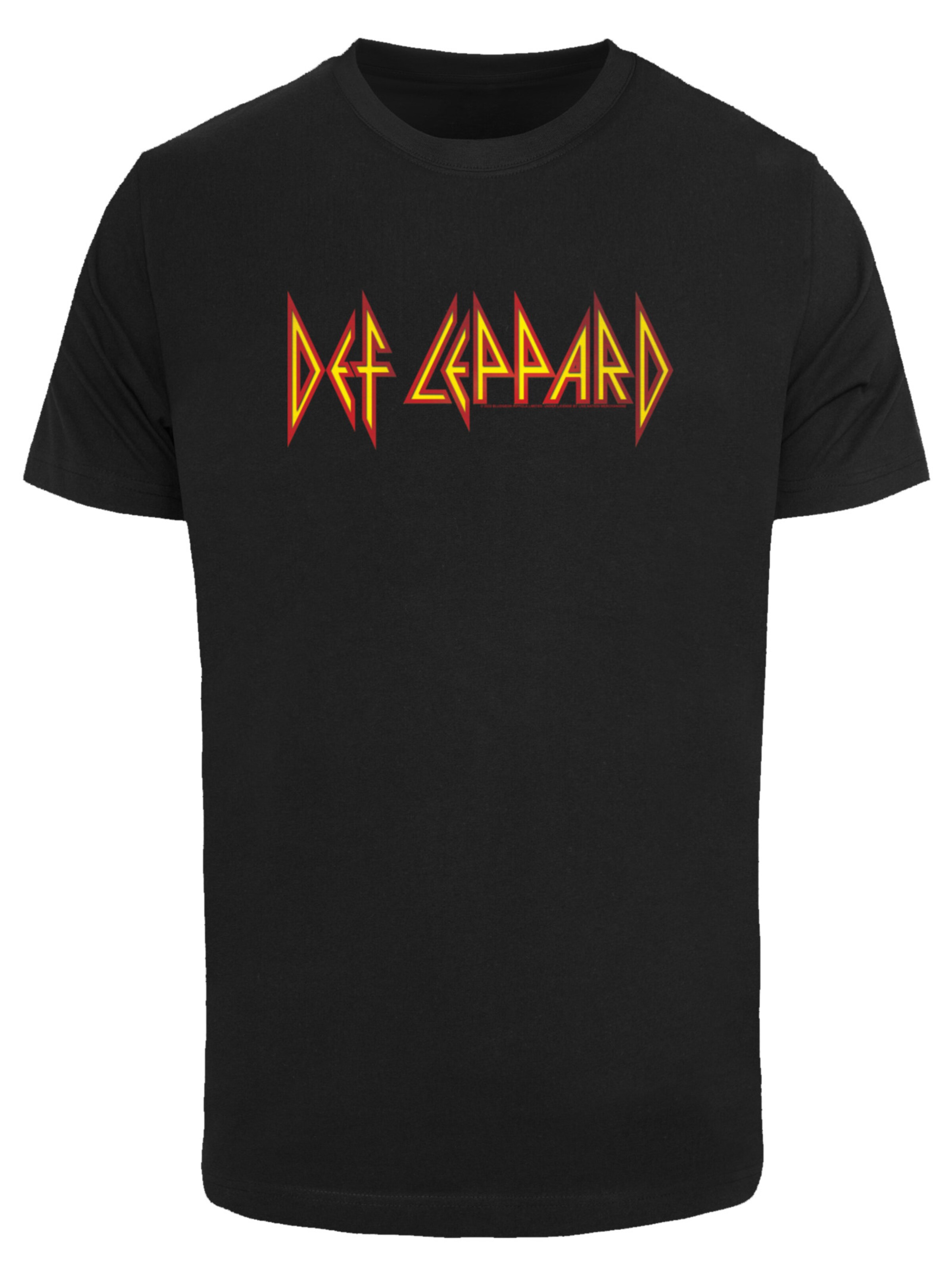 F4NT4STIC T-Shirt 'Def Leppard' in Schwarz: Vorderseite