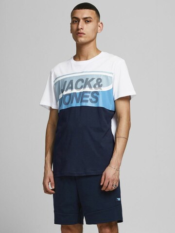T-Shirt 'Resist' JACK & JONES en bleu : devant