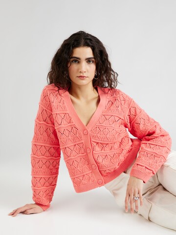 Cardigan OBJECT en rouge : devant