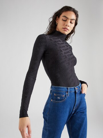 Tommy Jeans Tričkové body – černá: přední strana
