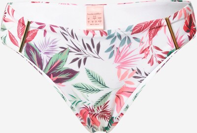 Hunkemöller Bas de bikini 'Cuba' en vert / aubergine / rose / blanc, Vue avec produit