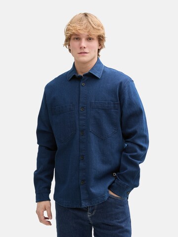 TOM TAILOR DENIM Regular fit Overhemd in Blauw: voorkant