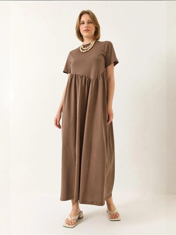 Bianco Lucci Jurk in Bruin