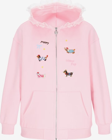 MYMO - Sudadera con cremallera 'Pop' en rosa: frente