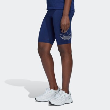 ADIDAS ORIGINALS Skinny Leggings 'Bike' - kék