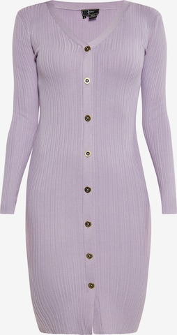 Robes en maille faina en violet : devant